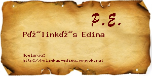 Pálinkás Edina névjegykártya