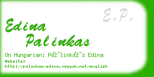 edina palinkas business card